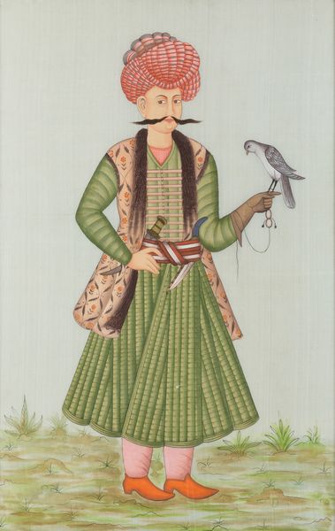 Coppia di dipinti su seta raffiguranti Maharaja, India, XIX secolo  - Asta Arte Orientale - Associazione Nazionale - Case d'Asta italiane