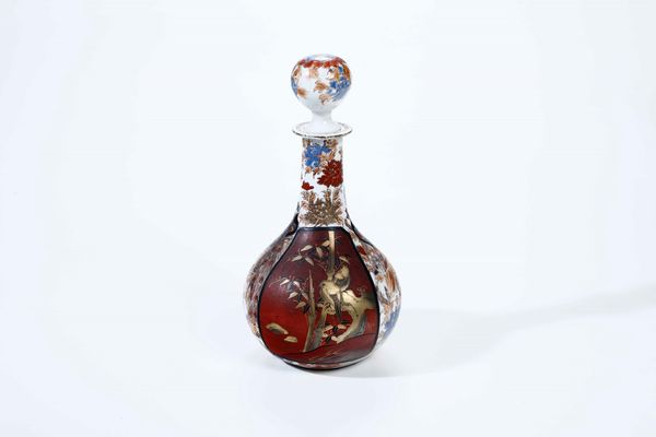 Bottiglia in porcellana a decoro Imari, Giappone, XIX secolo  - Asta Arte Orientale - Associazione Nazionale - Case d'Asta italiane