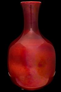 Vaso in porcellana monocroma color sangue di bue, Cina, XX secolo  - Asta Arte Orientale - Associazione Nazionale - Case d'Asta italiane