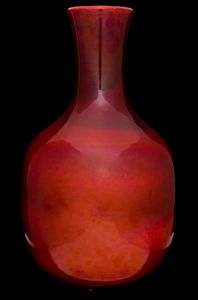 Vaso in porcellana monocroma color sangue di bue, Cina, XX secolo  - Asta Arte Orientale - Associazione Nazionale - Case d'Asta italiane