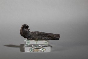 Figura di pavone scolpita in pietra, Cina, Dinastia Song (960-1279)  - Asta Arte Orientale - Associazione Nazionale - Case d'Asta italiane