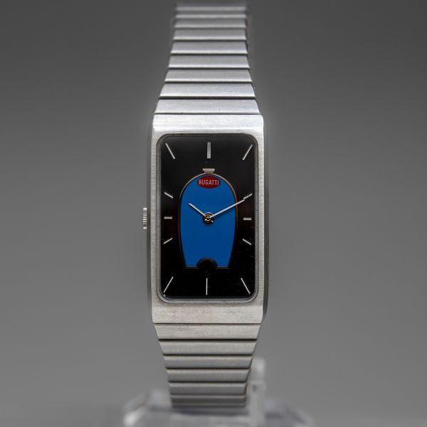 BUGATTI - Orologio Prestige Watch per Bugatti di forma rettangolare con bracciale integrato al quarzo con corona a sinistra  - Asta Orologi  - Associazione Nazionale - Case d'Asta italiane