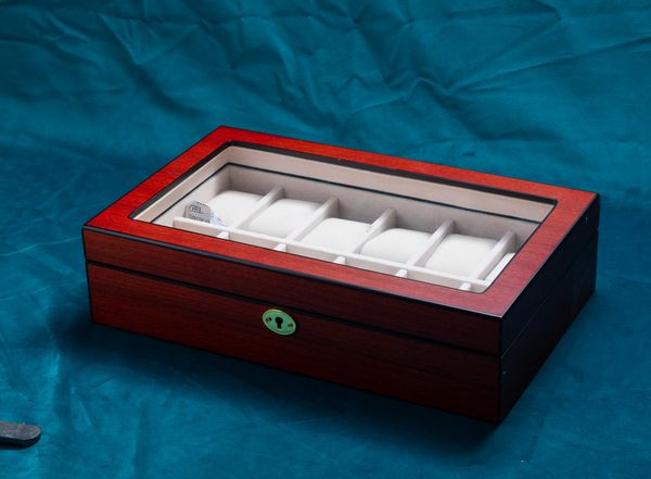 Porta orologi in legno con 12 spazi  - Asta Orologi  - Associazione Nazionale - Case d'Asta italiane