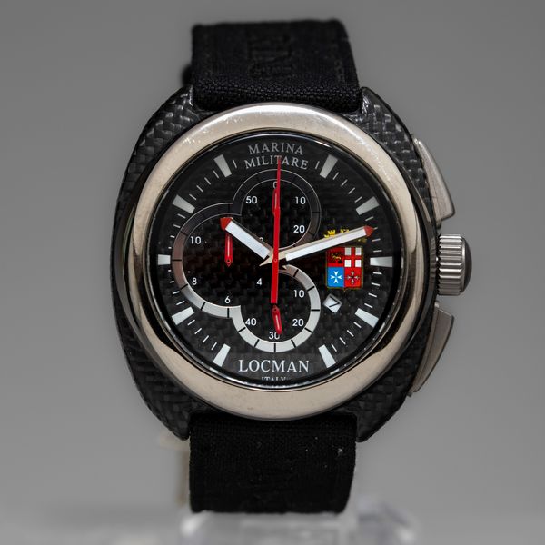 LOCMAN - Cronografo per la Marina Militare con cassa in titanio e fibra di carbonio ref 134 con astuccio originale nuovo  - Asta Orologi  - Associazione Nazionale - Case d'Asta italiane
