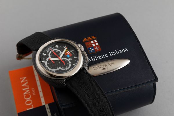 LOCMAN - Cronografo per la Marina Militare con cassa in titanio e fibra di carbonio ref 134 con astuccio originale nuovo  - Asta Orologi  - Associazione Nazionale - Case d'Asta italiane