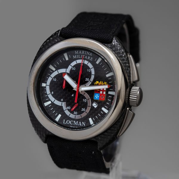 LOCMAN - Cronografo per la Marina Militare con cassa in titanio e fibra di carbonio ref 134 con astuccio originale nuovo  - Asta Orologi  - Associazione Nazionale - Case d'Asta italiane