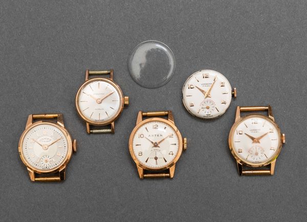 Lotto di 4 orologi da donna in oro 18k  - Asta Orologi  - Associazione Nazionale - Case d'Asta italiane