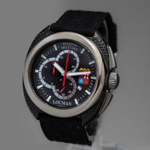 LOCMAN - Cronografo per la Marina Militare con cassa in titanio e fibra di carbonio ref 134 con astuccio originale nuovo  - Asta Orologi  - Associazione Nazionale - Case d'Asta italiane