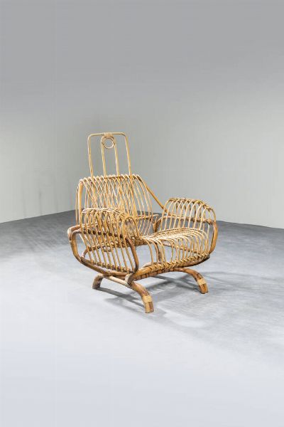 GIOVANNI TRAVASA : Poltrona mod. Antonietta  - Asta Design - Associazione Nazionale - Case d'Asta italiane