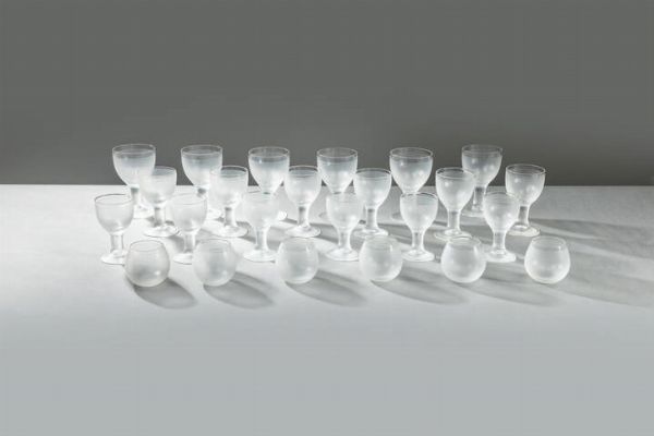 LUDOVICO DIAZ DE SANTILLANA : Set di bicchieri Hight Society mod. 3006  - Asta Design - Associazione Nazionale - Case d'Asta italiane