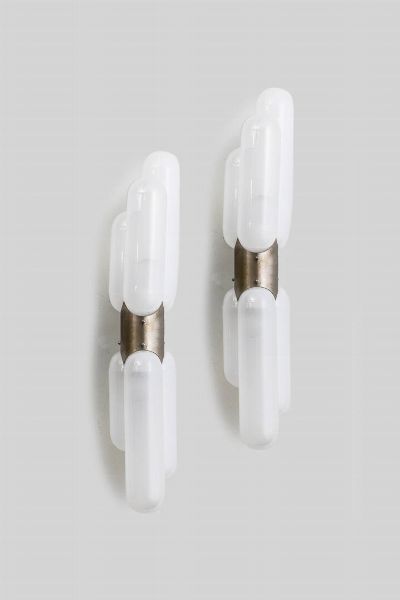 CARLO NASON : Coppia di appliques mod. Torpedo  - Asta Design - Associazione Nazionale - Case d'Asta italiane