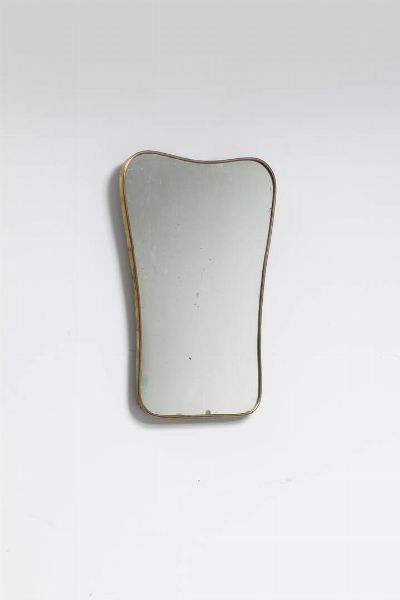 PRODUZIONE ITALIANA : Specchiera con bordo in ottone. Anni '50 cm 60x40  - Asta Design - Associazione Nazionale - Case d'Asta italiane