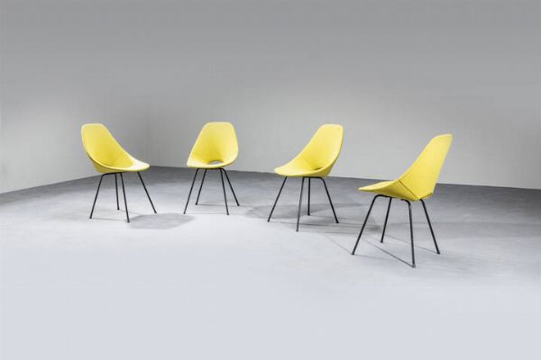 VITTORIO NOBILI : Quattro sedie mod. Medea  - Asta Design - Associazione Nazionale - Case d'Asta italiane