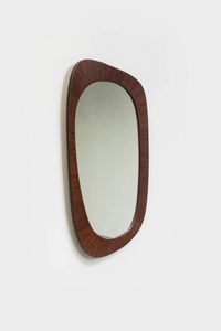 PRODUZIONE ITALIANA - Specchio con cornice in legno. Anni '50 cm 100x52