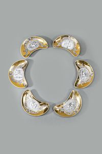 PIERO FORNASETTI Milano 1913 - 1988 - Sei piatti della serie Medaglioni