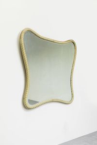 GIOVANNI GARIBOLDI  nello stile di - Specchiera legno scolpito e vetro specchiato. 1940 ca cm 122x130