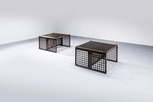 AFRA E TOBIA SCARPA - Coppia di tavolini mod. Basilian 1