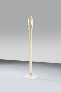 Carlo De Carli - Appendiabiti in legno laccato e metallo. Prod. Fiarm fine anni '60 h cm 184