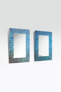 ALESSANDRO MENDINI - Cristallo decorato a serigrafia.  Prod. Glas Italia anni '9 cm 102 x 72 Bibl.: Domus n. 741  Settembre 1992