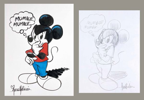 Lara Molinari : Mickey Mouse Mumble.. Mumble..<BR>  - Asta Fumetti d'Autore - Associazione Nazionale - Case d'Asta italiane