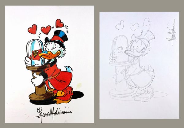 Lara Molinari : Zio Paperone e la Mitica numero 1 <BR>  - Asta Fumetti d'Autore - Associazione Nazionale - Case d'Asta italiane