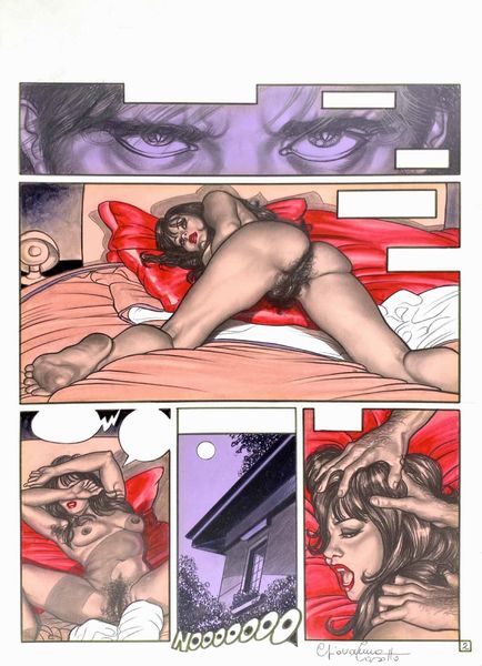 Giovanna Casotto : Visita Notturna  - Asta Fumetti d'Autore - Associazione Nazionale - Case d'Asta italiane
