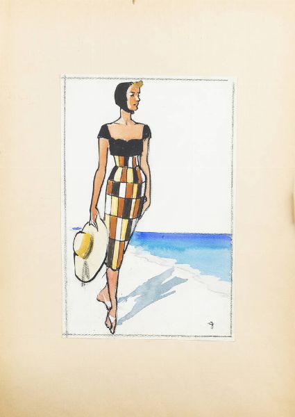 GOLIA (Eugenio Colmo) Torino 1885 - 1967 : Mattutina 1958  - Asta  Dipinti, argenti e antiquariato - Associazione Nazionale - Case d'Asta italiane