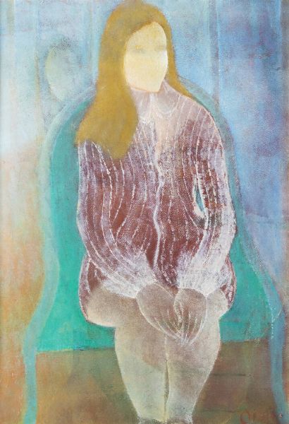 ROMANO OCRI Feltre (BL) 1897 - 1979 : Figura femminile  - Asta  Dipinti, argenti e antiquariato - Associazione Nazionale - Case d'Asta italiane