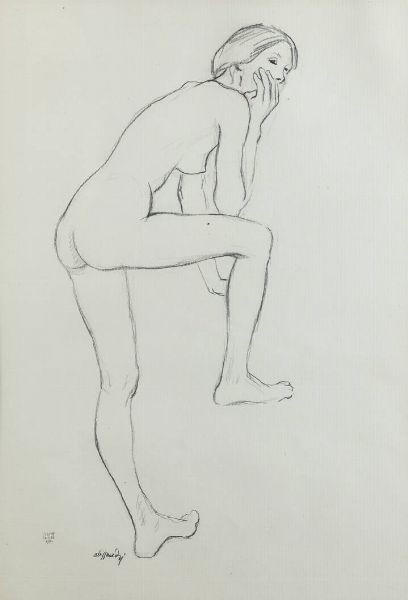 LORENZO ALESSANDRI Torino 1927 - 2000 Giaveno (TO) : Colette 24.3.77 -7/9-  - Asta  Dipinti, argenti e antiquariato - Associazione Nazionale - Case d'Asta italiane