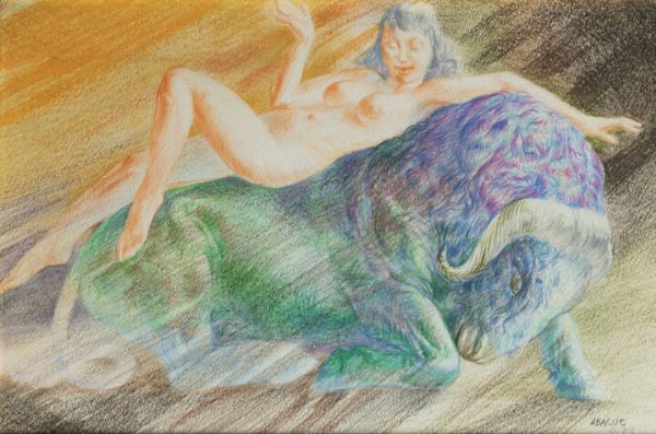 ABACUC (Silvano Gilardi) Torino 1933 : La marritosa 1972  - Asta  Dipinti, argenti e antiquariato - Associazione Nazionale - Case d'Asta italiane