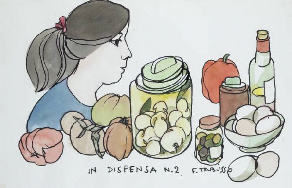 FRANCESCO TABUSSO Sesto San Giovanni (MI) 1930 - 2012 Torino : In dispensa n. 2  - Asta  Dipinti, argenti e antiquariato - Associazione Nazionale - Case d'Asta italiane