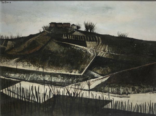 TINO AIME Cuneo  1931 - 2017 Gravere (TO) : Febbraio sulla collina Gravere 1975  - Asta  Dipinti, argenti e antiquariato - Associazione Nazionale - Case d'Asta italiane