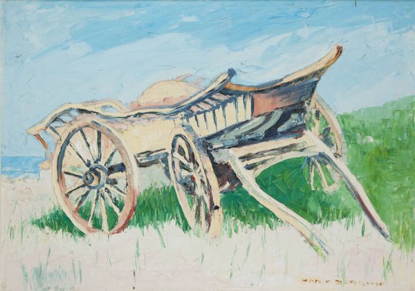 MARIO BERRINO Alassio (SV) 1920 - 2011 : Carretto  - Asta  Dipinti, argenti e antiquariato - Associazione Nazionale - Case d'Asta italiane