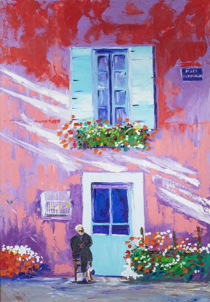 MARIO BERRINO Alassio (SV) 1920 - 2011 : La siesta  1989  - Asta  Dipinti, argenti e antiquariato - Associazione Nazionale - Case d'Asta italiane