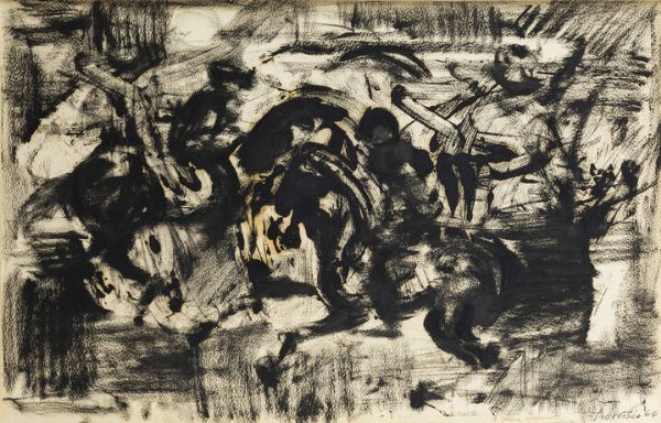 LUCIANO PROVERBIO Alessandria 1936 - 2009 Torino : Senza titolo 1964  - Asta  Dipinti, argenti e antiquariato - Associazione Nazionale - Case d'Asta italiane