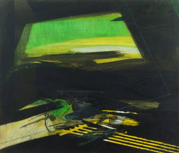 SERGIO SACCOMANDI Torino 1946 : Piove senza rumore sul prato ante 1971  - Asta  Dipinti, argenti e antiquariato - Associazione Nazionale - Case d'Asta italiane