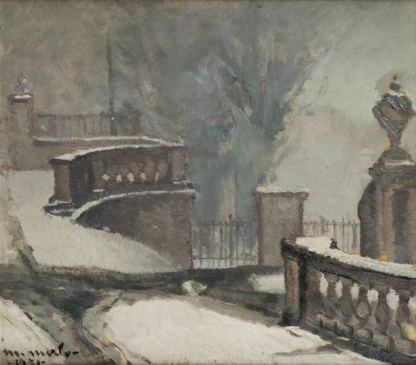 METELLO MERLO Milano 1886 - 1964 Torino : Villa della regina 14.1.1931  - Asta  Dipinti, argenti e antiquariato - Associazione Nazionale - Case d'Asta italiane