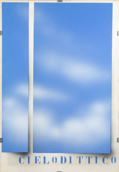 ANTONIO CARENA Rivoli (TO) 1925 - 2010 : Cielo Dittico  - Asta  Dipinti, argenti e antiquariato - Associazione Nazionale - Case d'Asta italiane