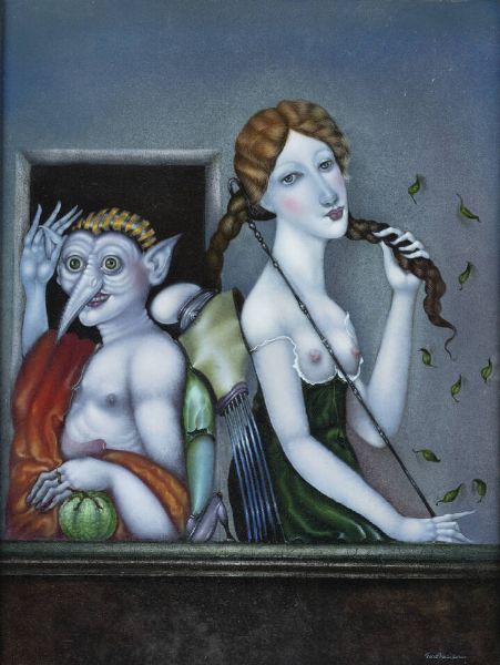 TIN LUCIANO Carbonia (CI) 1953 : Qualche volta  - Asta  Dipinti, argenti e antiquariato - Associazione Nazionale - Case d'Asta italiane