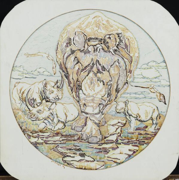 FERDINANDO BIBOLLET Torino 1932 : Rinoceronte 1968  - Asta  Dipinti, argenti e antiquariato - Associazione Nazionale - Case d'Asta italiane