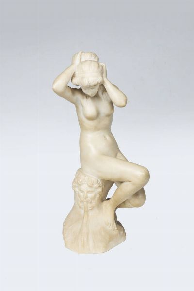 BATTAGLIA ERNEST XIX-XX secolo : Bagnante  - Asta  Dipinti, argenti e antiquariato - Associazione Nazionale - Case d'Asta italiane