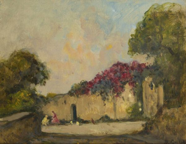 MARIO GACHET Torino 1879 - 1981 : Rollo (Andora)  - Asta  Dipinti, argenti e antiquariato - Associazione Nazionale - Case d'Asta italiane