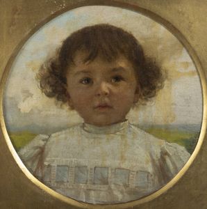 LEON CLODOVEO CLARA (attribuito) Torino 1865 - ? - Ritratto di bambina