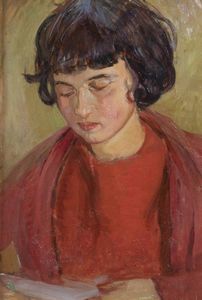 DOMENICO BURATTI Nole (TO) 1881 - 1960 Torino - Ritratto della figlia Chiaretta