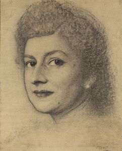 MARIO REVIGLIONE Torino 1883 - 1965 - Ritratto di signora