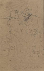 PLINIO NOMELLINI Livorno 1866 - 1943 Firenze - Colloquio