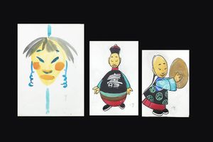 GOLIA (Eugenio Colmo) Torino 1885 - 1967 - A - Cinesino B - Cinesino C - Volto di cinese