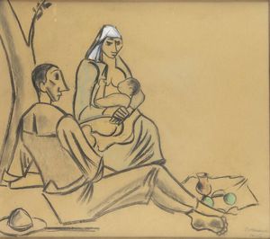 PIETRO MORANDO Alessandria 1892 - 1980 - Sosta