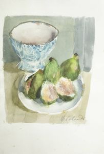 MARIO CALANDRI Torino 1914 - 1993 - Fichi con scodella 1986