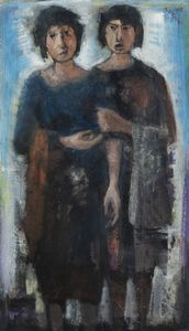 ALFREDO CATARSINI Viareggio (LU) 1899 - 1993 - Le orfanelle 1963